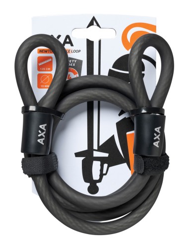 Kabelschloß Axa Double Loop 120/10 - Schwarz