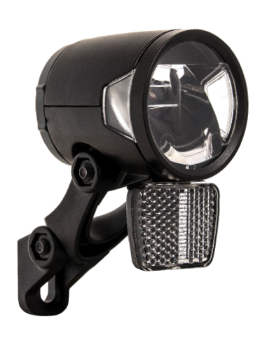 Scheinwerfer Herrmans H-Black MR8 Dynamo - Ein/Aus-Funktion - mit Halterung - 180 Lumen
