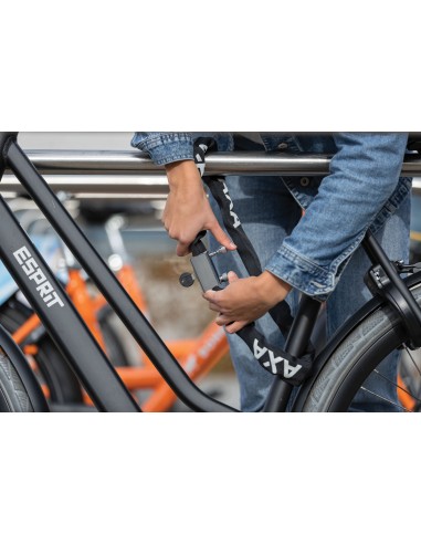 Kettenschloß Axa Hawk 100/8 mit Polyesterhülle - Schwarz