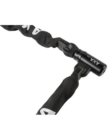 Kettenschloß Axa Linq 180/9,5 mit Polyesterhülle - Schwarz