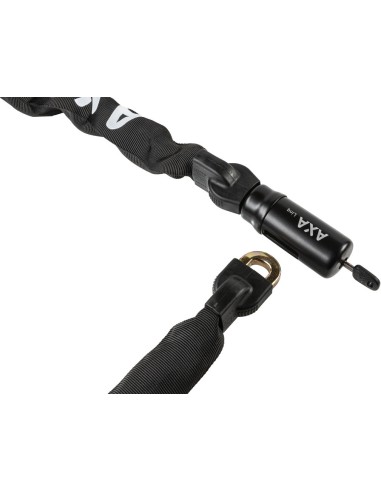 Kettenschloß Axa Linq 180/9,5 mit Polyesterhülle - Schwarz