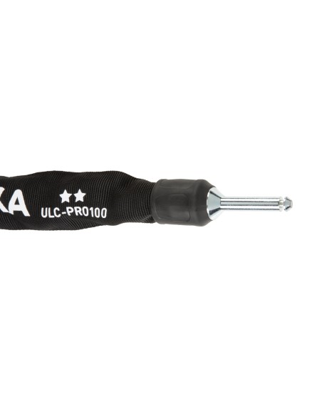 Einsteckkette Axa ULC Pro 100/8 mit Polyesterhülle - Schwarz