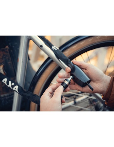 Kettenschloß Axa Absolute 5-150 mit Polyesterhülle - Schwarz