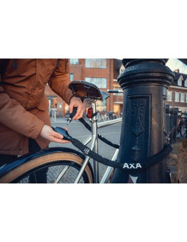 Kettenschloß Axa Absolute 5-150 mit Polyesterhülle - Schwarz
