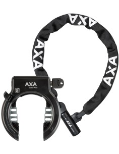 Set Ringschloß Axa Solid Plus + Kettenschloß Axa Linq City 100/7 - Schwarz