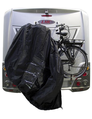 Fahrradträger-Abdeckplane DS Covers STAR mit Warnschildhalter - Schwarz