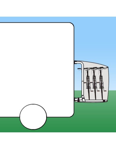 Fahrradträger-Abdeckplane DS Covers STAR mit Warnschildhalter - Schwarz