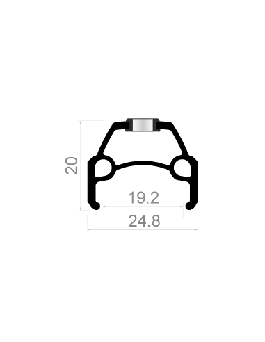 Felge Rodi Connect 28/29" / 622 x 19C Aluminium - 36 Löcher 14G - Silber