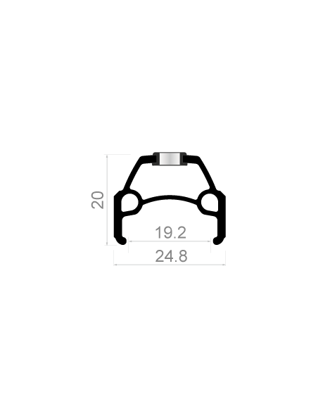 Felge Rodi Connect 28/29" / 622 x 19C Aluminium - 36 Löcher 14G - Silber