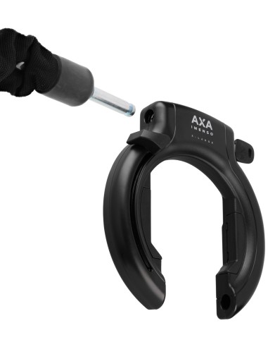 Set Ringschloß Axa Imenso XL mit abziehbarem Schlüssel + Plug-In Kette Axa ULC 130 mit Satteltasche