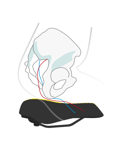 Fahrradsattel Wittkop Twin Medicus 3.0  City/Trekking - Schwarz