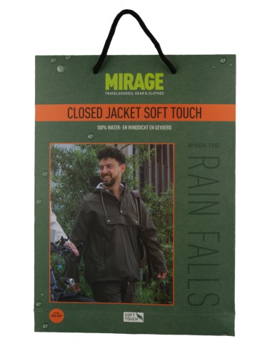 Regenjacke Mirage Rainfall Closed Jacket   Größe XL   aus Polyester Soft Touch   Earl Grey