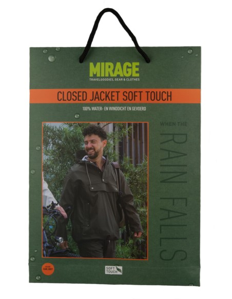 Regenjacke Mirage Rainfall Closed Jacket   Größe XL   aus Polyester Soft Touch   Earl Grey