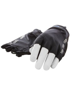 Lycra-Handschuh Mirage mit Gelpads - Größe S - Schwarz/Schwarz
