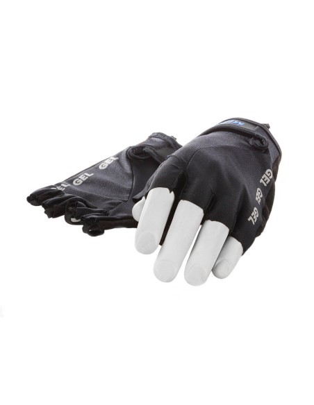 Lycra-Handschuh Mirage mit Gelpads - Größe M - Schwarz/Schwarz
