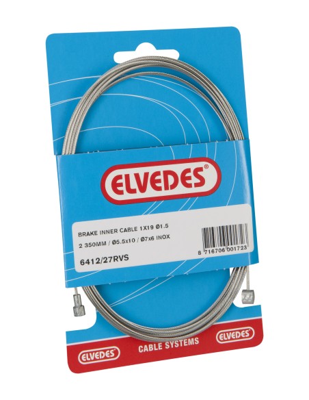 Bremszug Innen Elvedes 2350mm Edelstahl ø1,5mm V-Nippel und T-Nippel (auf Karte)