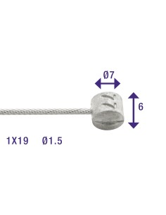 Bremszug Innen Elvedes 2250mm Edelstahl ø1,5mm Weinmann Fassnippel (100 Stück im Karton)