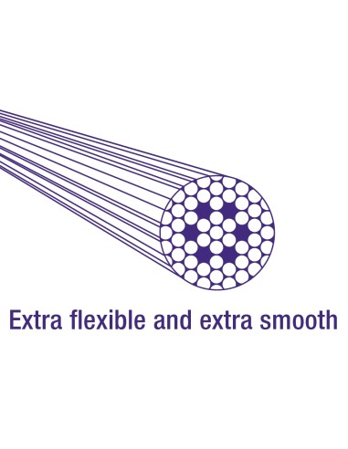 Schaltzug innen Elvedes 2250mm Nirosta Slick ø1,1mm N-Nippel (blister) - Silber