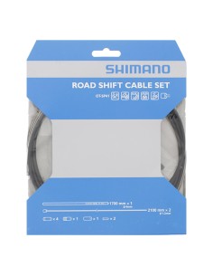Schaltzug Satz Shimano Road - Edelstahl - Schwarz