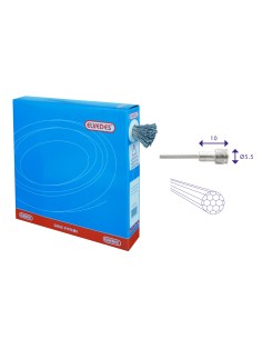 Bremszug Innen Elvedes 2000mm Edelstahl ø1,5mm V-Nippel (100 Stück)