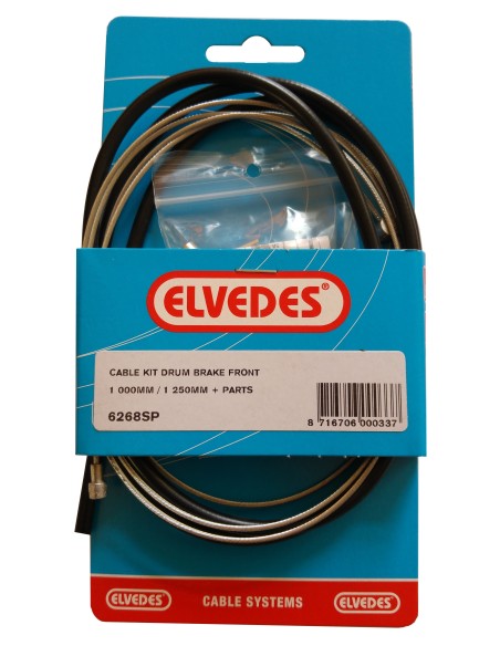 Trommelbremsenzug Vorne Elvedes 1000mm / 1250mm Galvanisiert - Schwarz (blister)