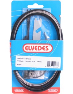 Schaltzug Satz 4/7/8-fach Elvedes Nexus 1700 / 2250 mm Edelstahl - Schwarz
