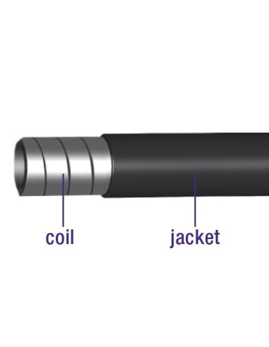 Bremszugaußenhülle Elvedes ohne Teflon-Innenbeschichtung ø5.0mm / 10 Meter - Schwarz (Rolle)