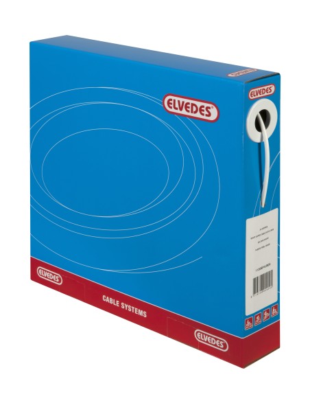 Schaltzug (außen) Elvedes mit Teflon-Innenbeschichtung 30 meter / ø4,2mm - Weiß (30 meter in box
