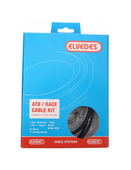 Bremszug Satz Elvedes MTB/Race Komplett - Schwarz (in einer Karton)