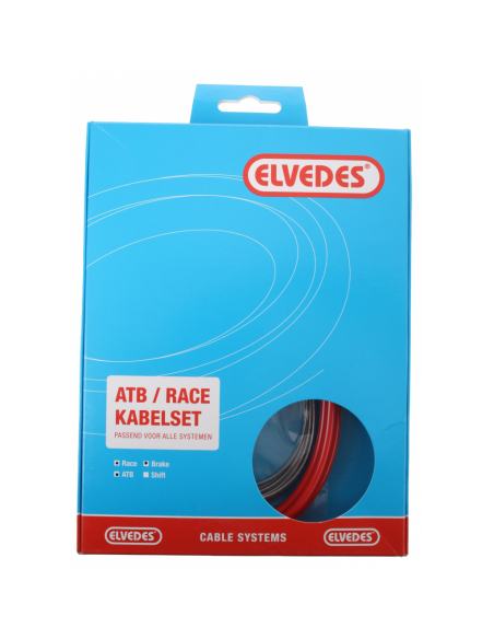 Bremszug Satz Elvedes MTB/Race Komplett - Rot (in einer Karton)