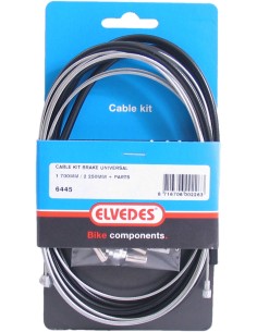 Universelles Bremszugset Elvedes 1700mm / 2250mm Galvanisiert - schwarz (blister)