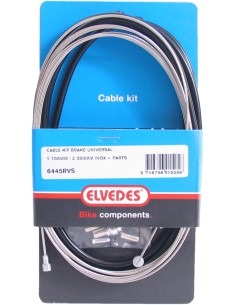 Universelles Bremszugset Elvedes 1700mm / 2250mm Edelstahl - schwarz (blister)