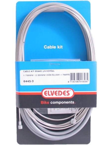 Universelles Bremszugset Elvedes 1700mm / 2250mm Edelstahl - silver (blister)
