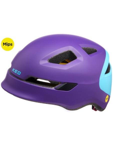 Fahrradhelm KED Pop Mips - small (48-52 cm) - Purple Sky Blue