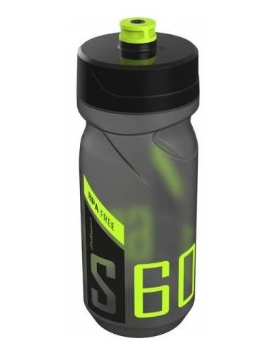 Trinkflasche Polisport S600 mit Schraubverschluss - 600ml - Transparant Schwarz/Schwarz