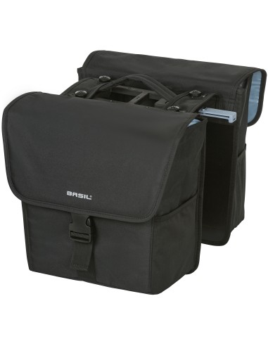 Doppelpacktasche Basil Go Double MIK 32 Liter 33 x 16 x 38 cm - Solid Black