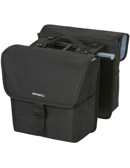 Doppelpacktasche Basil Go Double MIK 32 Liter 33 x 16 x 38 cm - Solid Black