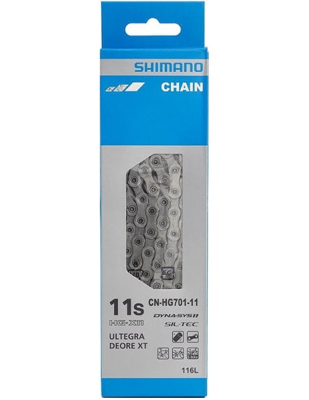 Kette 11 fach Shimano HG701 Ultegra / Deore XT - Race/MTB/E-bike mit Quick Link - 116 Glieder