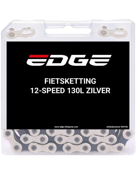 Kette 12 fach Edge CHN-006 mit 130 Glieder - Silber