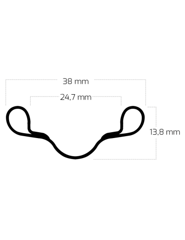 Felge Ryde Westwood V38 622 x 24C Aluminium 36 Löcher 14G - Schwarz