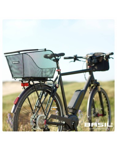 Fahrradkorb für hinten Basil Icon M Multi System 46 x 34 x 25 cm - Schwarz