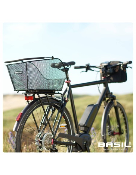 Fahrradkorb für hinten Basil Icon M Multi System 46 x 34 x 25 cm - Schwarz