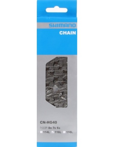Kette 6/7/8 fach Shimano CNHG40  mit Quick Link - 116 Glieder