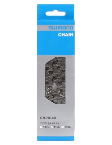Kette 6/7/8 fach Shimano CNHG40  mit Quick Link - 116 Glieder