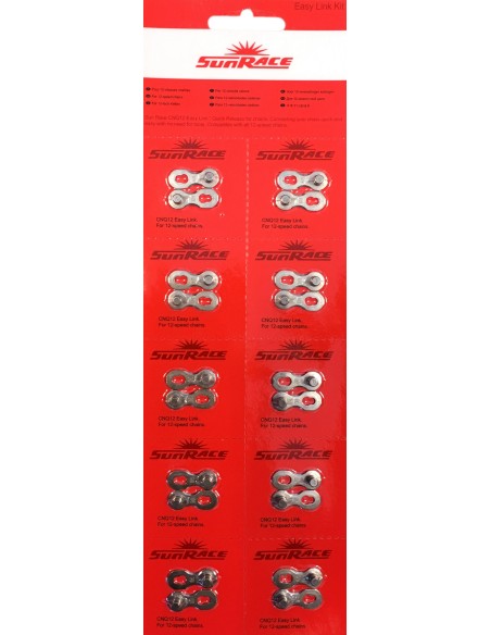 Verschlussglied 12 fach Sunrace CNQ12 Easy Link (10 Stück)