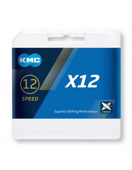 Kette 12 fach KMC X12 126 Glieder - Silber