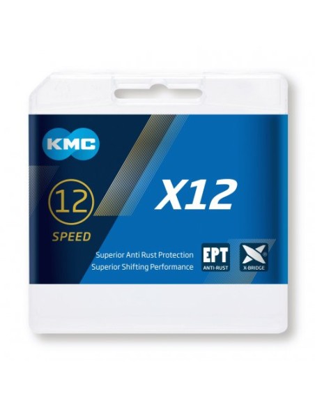 Kette 12 fach KMC X12 EPT 126 Glieder - Silber