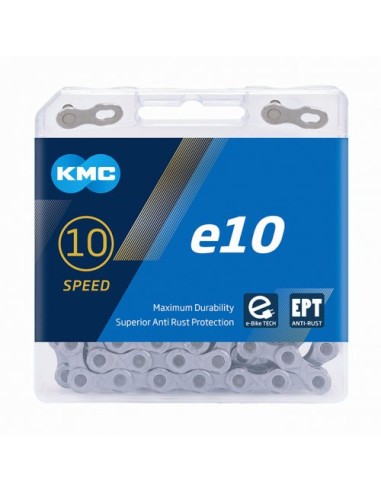 Kette 10 fach KMC e10 EPT 136 Glieder - Silber