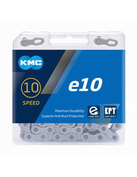Kette 10 fach KMC e10 EPT 136 Glieder - Silber