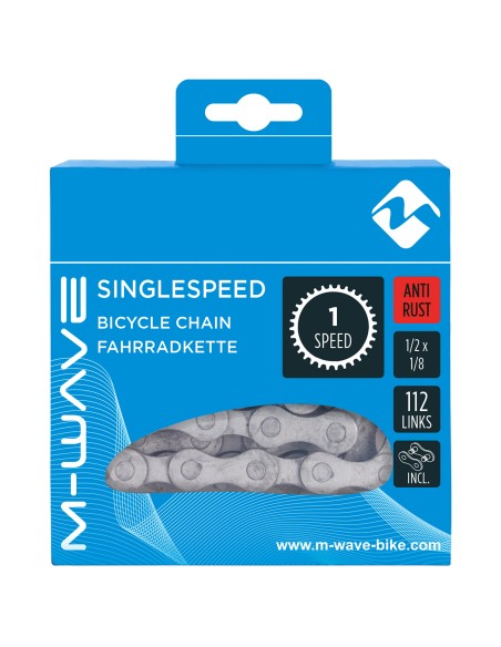 Fahrradkette M-Wave Single Speed / Nabengetriebe - Edelstahl - 112 Glieder